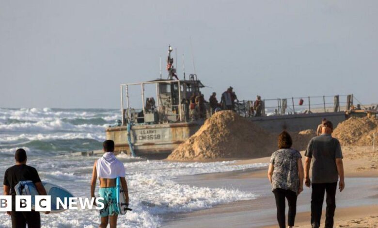 The US military dock in Gaza was shut down due to rough seas