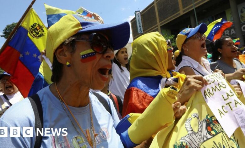 Protests across Venezuela as election dispute continues