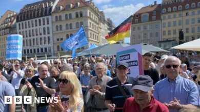 AfD poster in Dresden, eastern Germany