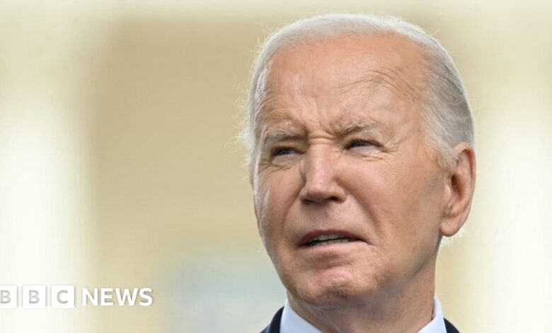 Montage showing US President Joe Biden alongside a wind farm