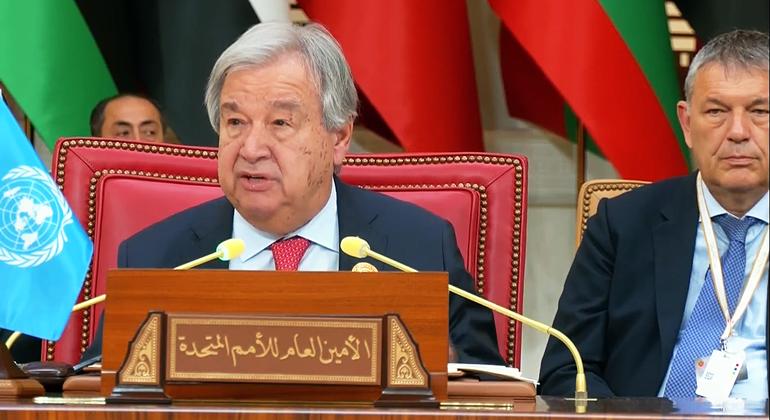 At the Arab League Summit, Guterres called for a ceasefire in Gaza and regional unity