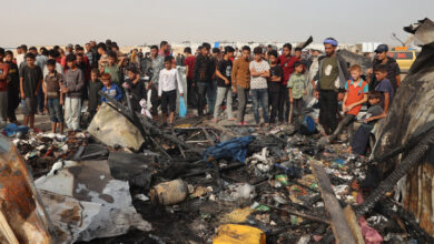 Gazan officials said Israeli airstrikes killed dozens of people in a tent camp in Rafah