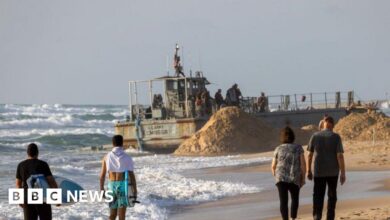 The US military dock in Gaza was shut down due to rough seas