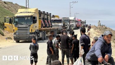 The US confirmed the ambulance arrived through the Gaza dock