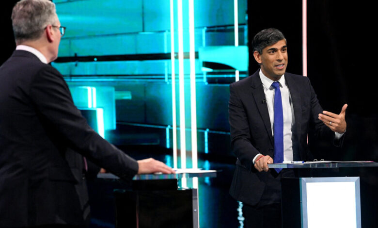 Rishi Sunak and Keir Starmer clash in UK election debate
