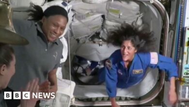 NASA astronauts arrive at the Space Station