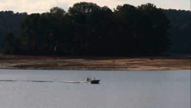 A 74-year-old man died at Lake Lanier while fishing with his wife