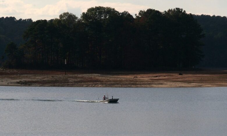 A 74-year-old man died at Lake Lanier while fishing with his wife
