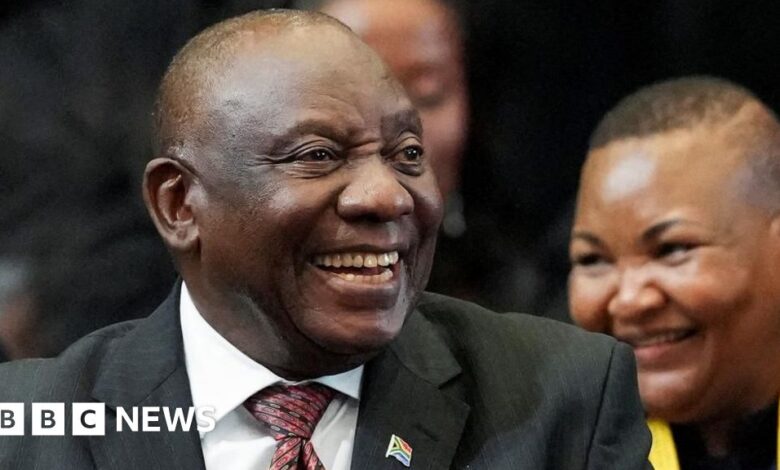 Cyril Ramaphosa was re-elected president of South Africa