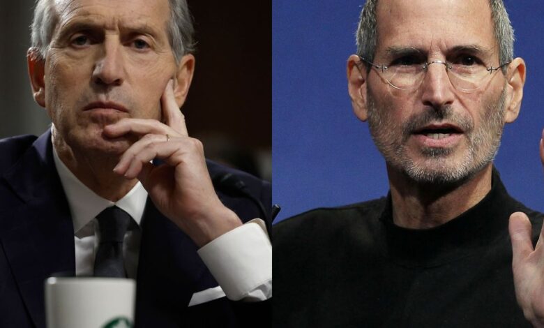 Apple's Steve Jobs asked Starbucks' Howard Schultz to fire his leadership team