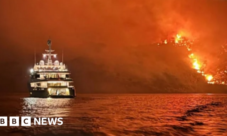 Outrage after yacht fireworks caught fire in Hydra