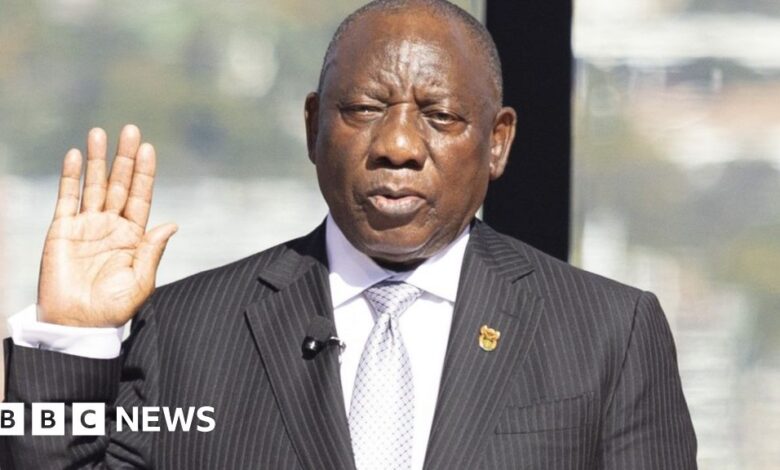 Cyril Ramaphosa takes office for a second term as president of South Africa