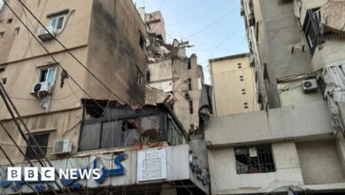 Chaos and damage in Beirut after Israeli airstrike