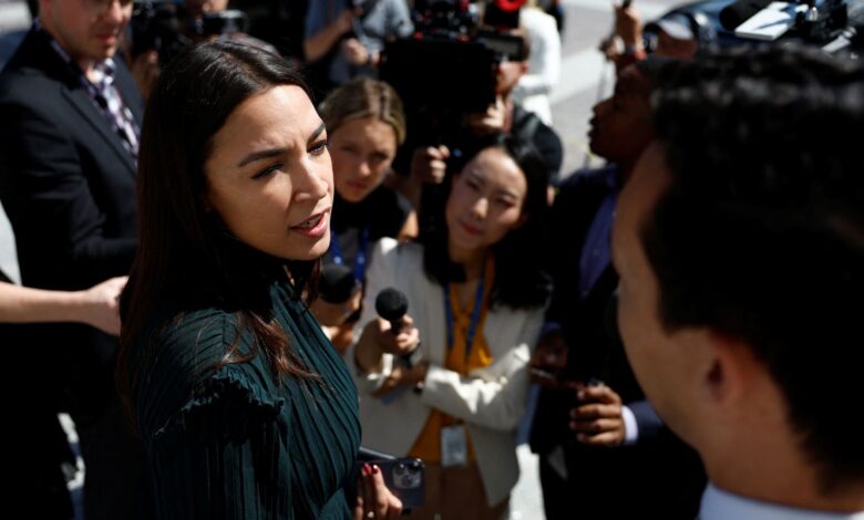 AOC rallies behind Biden as progressives split over backing his 2024 campaign