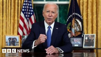 Biden dodges harsh truths in first speech since leaving race