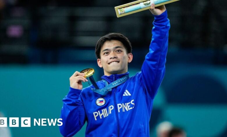 Cash, apartment and ramen noodles for Filipino gymnast