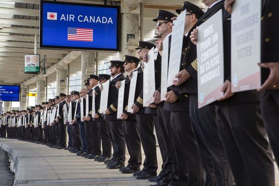 Air Canada pilots call union strike