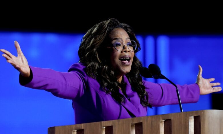 Oprah Winfrey Surprises the DNC—and Christian Siriano, Who Had No Idea She'd Be Wearing His Design