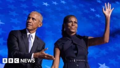 Barack and Michelle Obama galvanize Democrats but warn of tight race