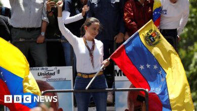 Venezuelan opposition leader speaks at protest amid arrest threats