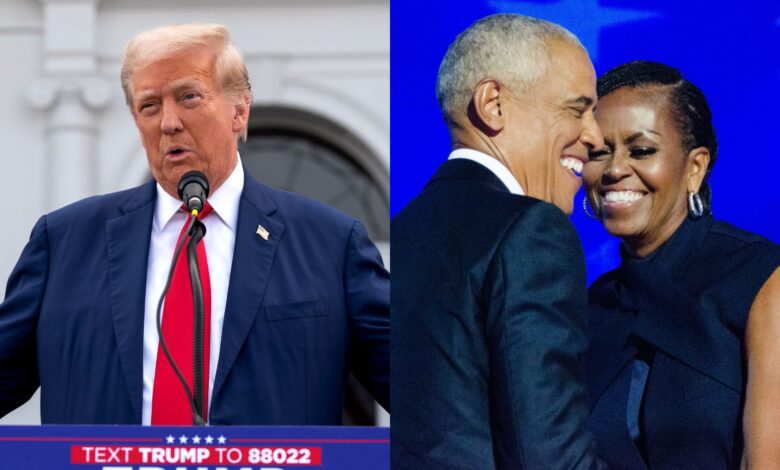 Now, Sir! Donald Trump Calls Out Barack And Michelle Obama For Taking "Personal" Jabs At The DNC VIDEO