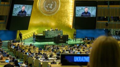 Russia can't win on the battlefield, so they're looking for other ways to torture Ukrainian civilians, Zelenskyy tells UN