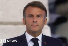 French President Emmanuel Macron announces new right-wing government