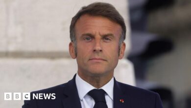 French President Emmanuel Macron announces new right-wing government