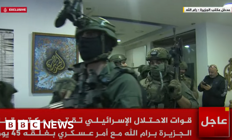 Israeli forces raid Al Jazeera office in occupied West Bank