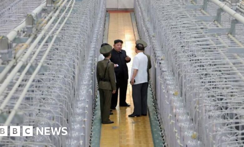 North Korea releases rare photos of Kim inside nuclear facility