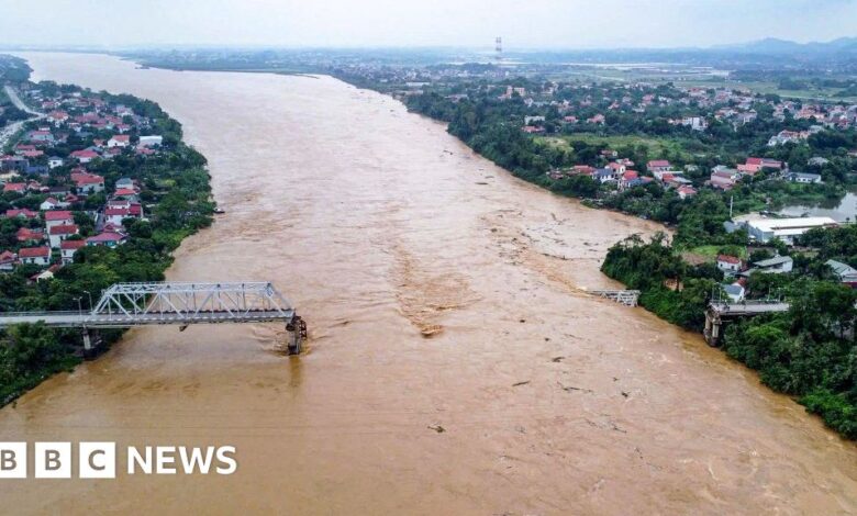 Typhoon Yagi Collapses Busy Bridge in Vietnam