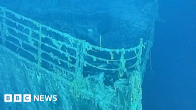 Video shows Titanic missing large section of railing