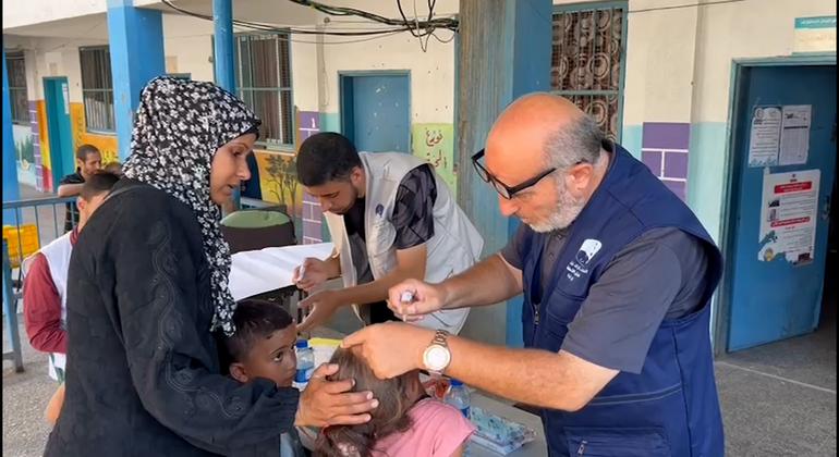 Gaza: School preparing for polio vaccine campaign comes under deadly attack, UNRWA says