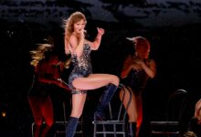 Taylor Swift returns to the Eras tour as Tom Brady, Serena Williams and Hoda Kotb cheer her on