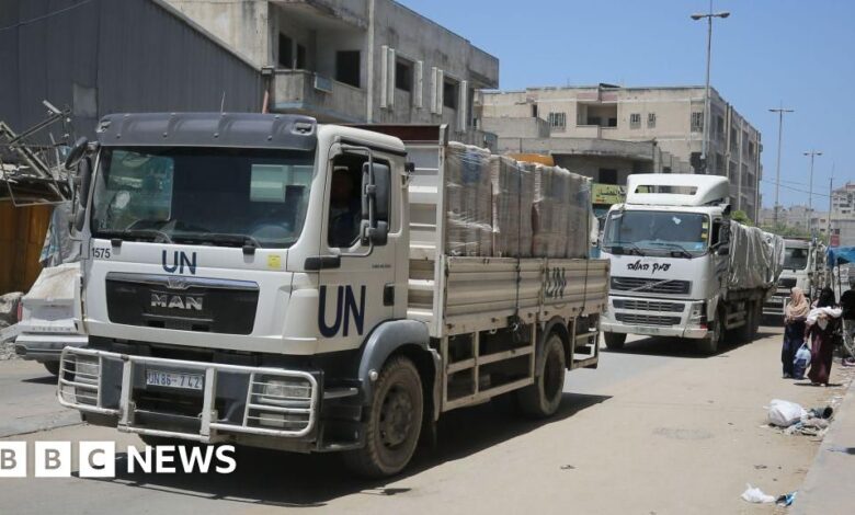 How much food has Israel given into northern Gaza?