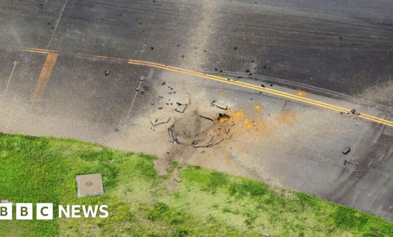 Explosions from American flights containing unexploded bombs at Japanese airports