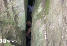 Australian woman was rescued after being stuck upside down among rocks