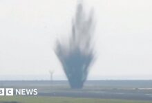 The hidden runway bomb exploded shortly after the plane took off