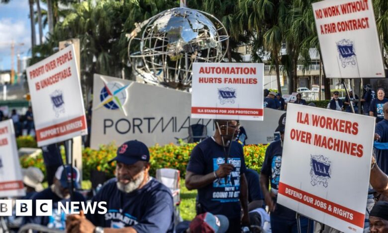 International Longshoremen's Union suspends port strikes through January