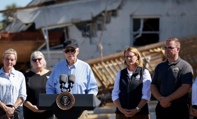 Biden announced $612 million in post-hurricane aid during his trip to Florida