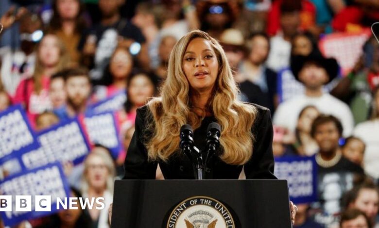 Beyoncé urges Americans to support Kamala Harris