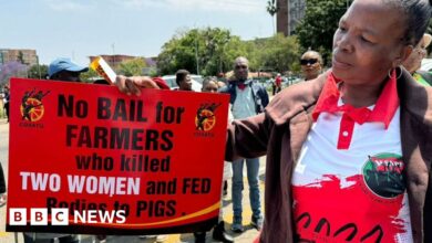 South Africa is outraged by the discovery of a woman's body in a pig pen