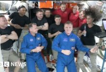 The ISS welcomes the SpaceX crew to the dock