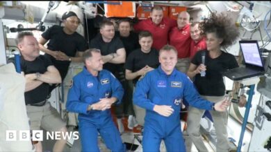 The ISS welcomes the SpaceX crew to the dock