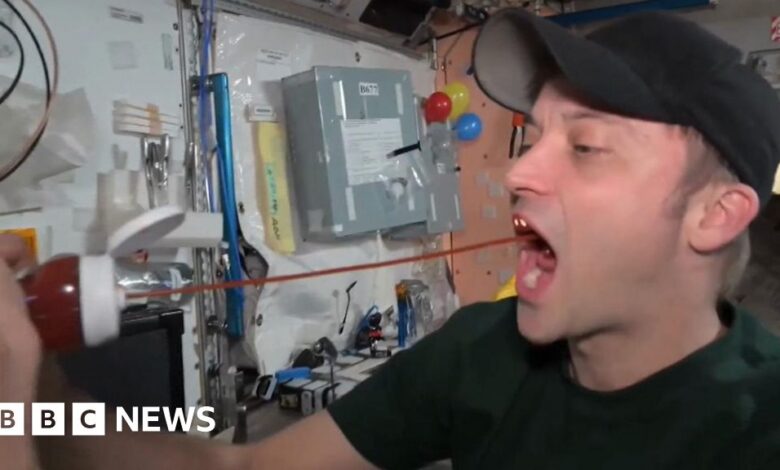 Ketchup in space: 'You have to spit it out'