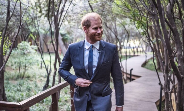 Prince Harry surfs with Kelly Slater at the artificial wave facility