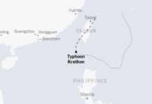 Super Typhoon Krathon approaches Taiwan after hitting the Philippines