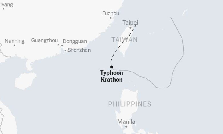 Super Typhoon Krathon approaches Taiwan after hitting the Philippines