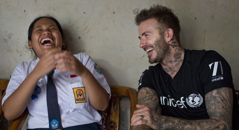 Stories from the United Nations Archives: Beckham's goals for children