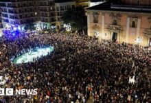 Tens of thousands of people protested, demanding the resignation of the regional head